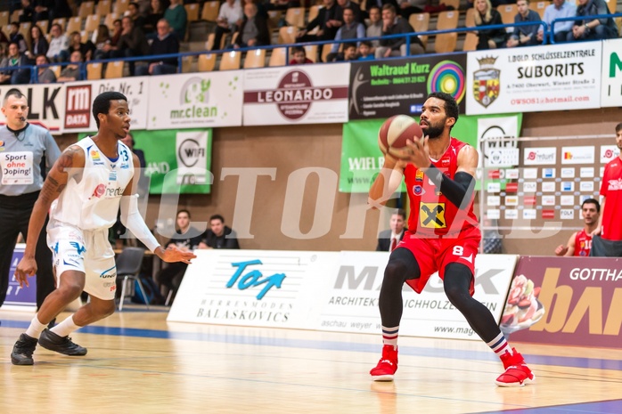 Basketball, ABL 2016/17, Grunddurchgang 21.Runde, Oberwart Gunners, WBC Wels, Kevin Payton (8)