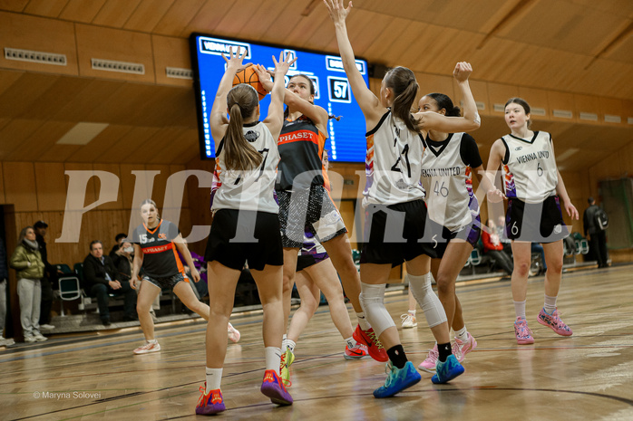 16.02.2025 Österreichischer Basketballverband 2024/25, SLWU16 Vienna United vs Basket Duchess