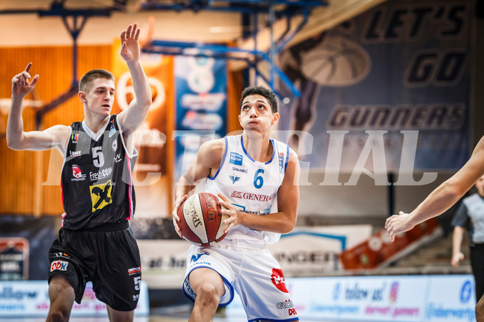 Basketball, bet-at-home Basketball Superliga 2020/21, Grunddurchgang, 4. Runde, Oberwart Gunners, Raiffeisen Flyers Wels, Magdy Abou-Ahmed (6)