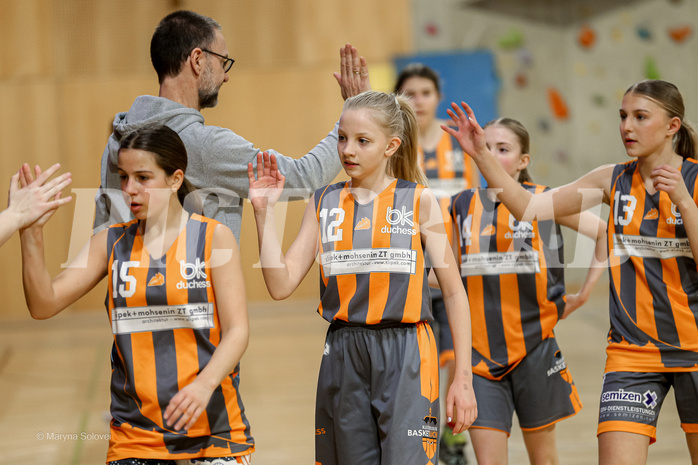 22.02.2025 Österreichischer Basketballverband 2024/25, SLWU14 Basket Flames UNION vs Basket Duchess