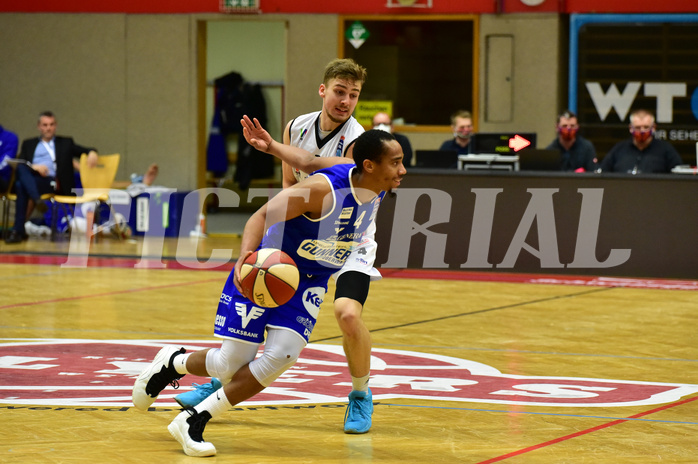 Basketball Superliga 2020/21, Grunddurchgang 13. Runde Flyers Wels vs. Oberwart, Lawrence Alexander (04),Jan Raszdevsek (4),