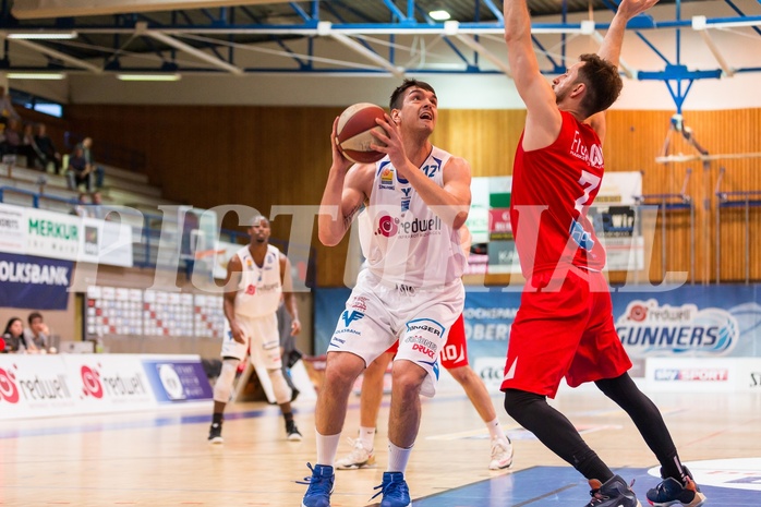 Basketball, ABL 2016/17, Playoff HF Spiel 1, Oberwart Gunners, WBC Wels, Benjamin Blazevic (12)