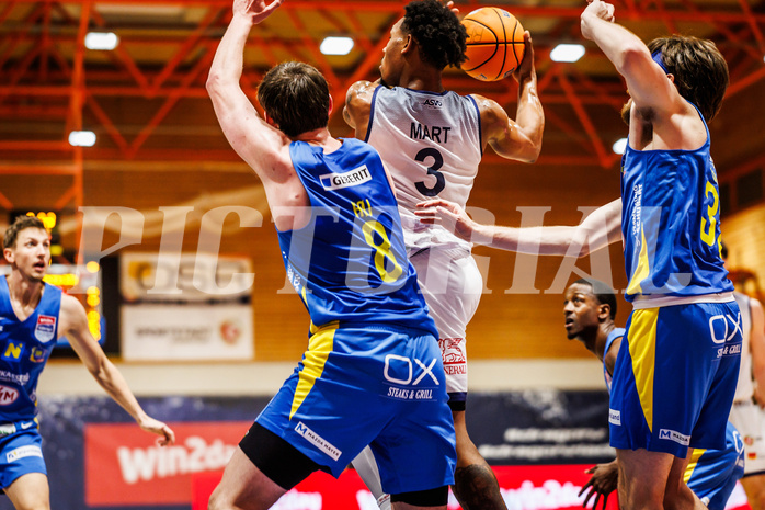 Basketball, win2day Basketball Superliga 2024/25, Grunddurchgang Runde 5, BBC Nord Dragonz, SKN St. Pölten, Rayshawn Mart (3)