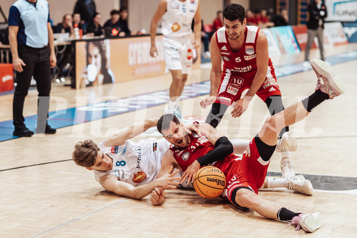 Basketball, Basketball Superliga 2023/24, Gunddurchgang 7. Runde, Oberwart Gunners, BC Vienna, Bogic Vujosevic (5) ), Florian Koeppel (8), Davor Konjevic (31)