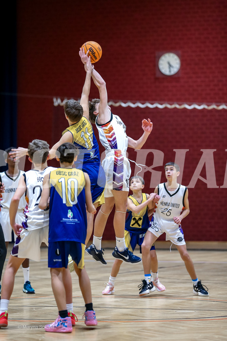 18.01.2025 Österreichischer Basketballverband 2024/25, SLMU14, Vienna United vs. Ubsc Juniors The Castle Gate