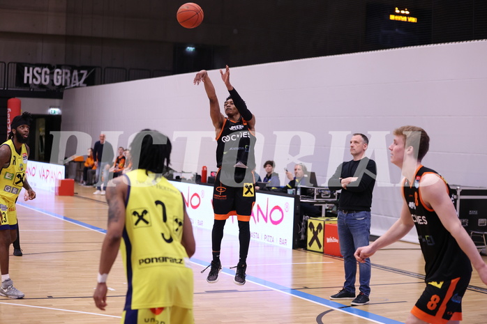 01.04.2023, Graz, Raiffeisen Sportpark Graz, Basketball Superliga 2022/23, 7. Qualifikationsrunde, UBSC Raiffeisen Graz vs. CITIES Panthers Fürstenfeld 