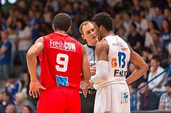 Basketball, ABL 2016/17, Playoff HF Spiel 5, Oberwart Gunners, WBC Wels, Andell Cumberbatch (13), Lorenzo O'Neal (9)