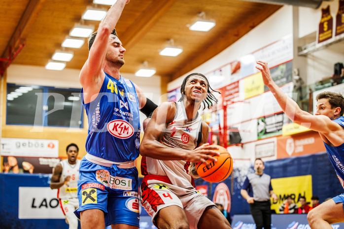 Basketball, Basketball Austria Cup 2023/24, Viertelfinale, Traiskirchen Lions, SKN St. Pölten, Demarcus Demonia (4)