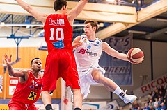 Basketball, ABL 2016/17, Grunddurchgang 21.Runde, Oberwart Gunners, WBC Wels, Jakob Szkutta (4), Dejan Cigoja (10)