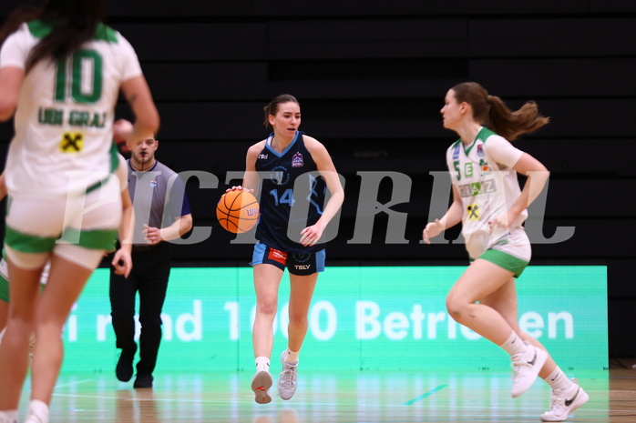 26.01.2025, Graz, Raiffeisen Sportpark, Basketball Damen Superliga 2024/25, Grunddurchgang, 12.Runde, UBI Graz vs. DBB WelsVienna Timberwolves