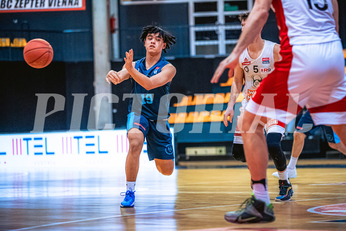 Basketball, Win2Day Superliga 2022/23, Grunddurchgang 21.Runde, BC GGMT Vienna, Vienna Timberwolves, Dean-Leon Cantor (19) Basketball, Win2Day Superliga 2022/23, Grunddurchgang 21.Runde, BC GGMT Vienna, Vienna Timberwolves, Dean-Leon Cantor (19)