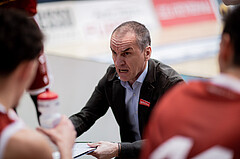 Basketball, Basketball Superliga 2022/23, Grunddurchgang Runde 20 , Oberwart Gunners, Flyers Wels, Radomir Mijanovic (Head Coach)
