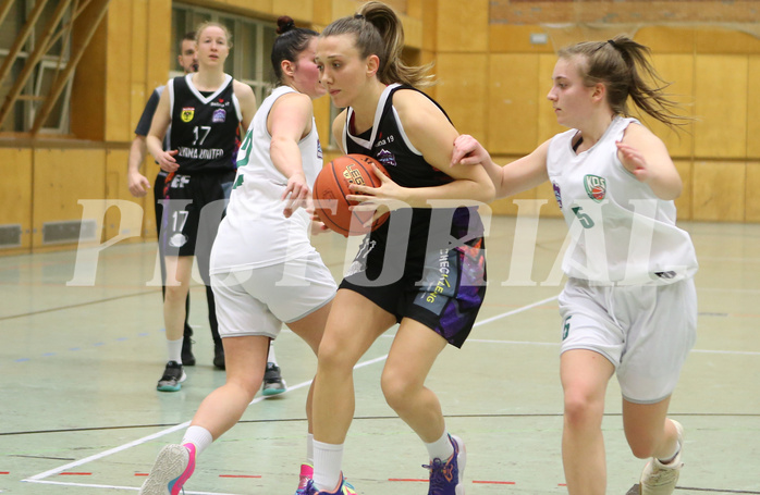 Basketball Damen Superliga 2021/22, Grundducrhgang 14.Runde Vienna United vs. KOS Celovec


