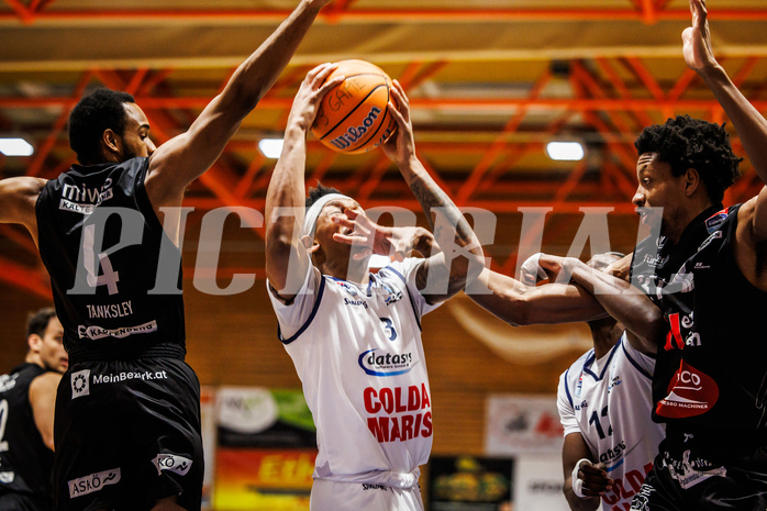 Basketball, win2day Basketball Superliga 2024/25, Grunddurchgang Runde 15, BBC Nord Dragonz, Kapfenberg Bulls, Rayshawn Mart (3)