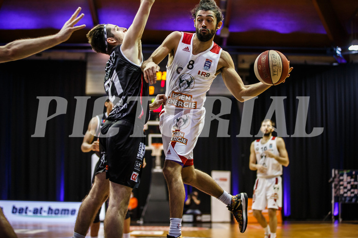 Basketball, bet-at-home Basketball Superliga 2020/21, Grunddurchgang 17.Runde, BC Vienna, Flyers Wels, Alex Robinson (8)