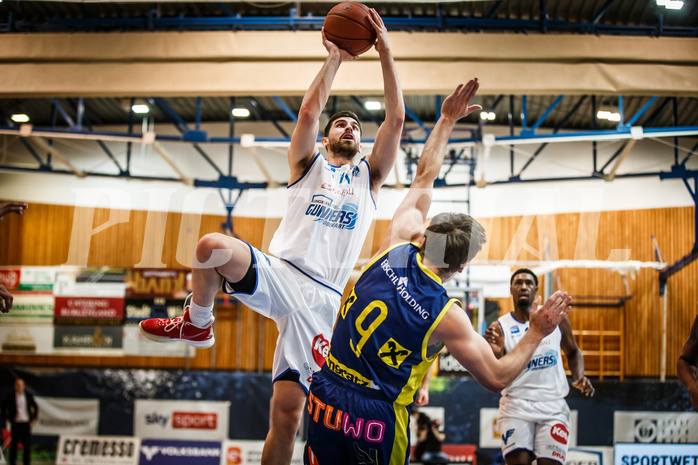 Basketball, bet-at-home Basketball Superliga 2021/22, Grunddurchgang Runde 12, Oberwart Gunners, UBSC Graz, Ioannis Chatzinikolas (11)