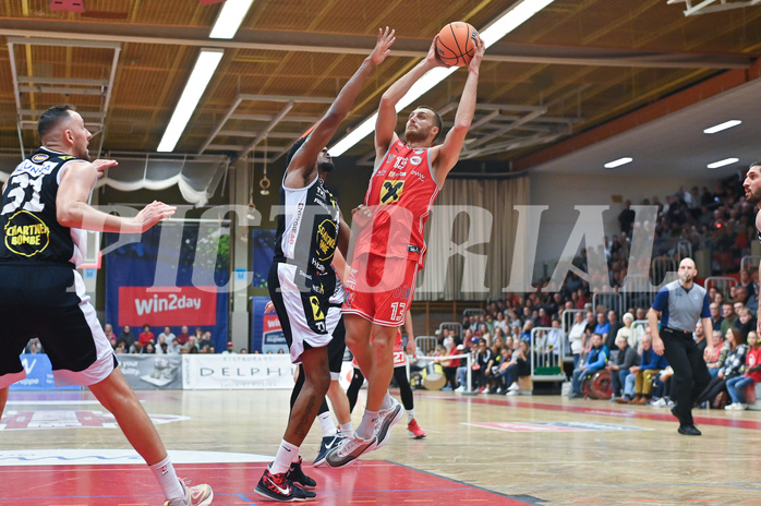 Basketball, Superliga 2024/25, Grunddurchgang 7.Runde, Flyers Wels vs. Gmunden,