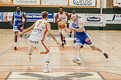 Basketball, Basketball Superliga 2023/24, Grundduchgang 2.Runde, Fürstenfeld Panthers, Oberwart Gunners, Georg Wolf (7), Sebastian Käferle (7)