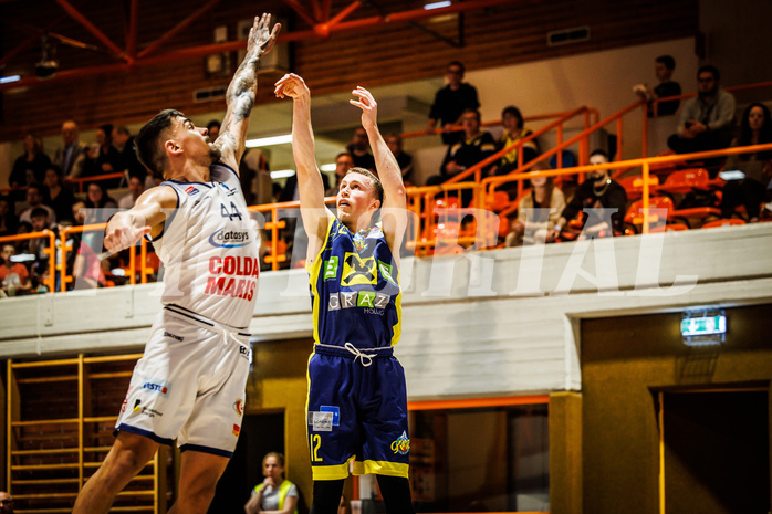 Basketball, win2day Basketball Superliga 2022/23, 4. Qualifikationsrunde, BBC Nord Dragonz, UBSC Graz, Lukas Simoner (12) Basketball, win2day Basketball Superliga 2022/23, 4. Qualifikationsrunde, BBC Nord Dragonz, UBSC Graz, Lukas Simoner (12)