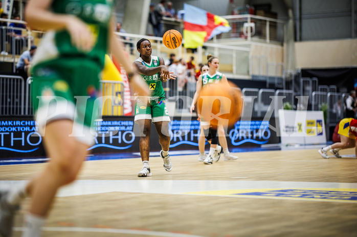 Basketball, Win2Day Basketball Damen Superliga 2023/24, Playoff, Finale Spiel 3, SKN St. Pölten, UBI Graz, Janet Oriakhi (21)