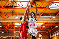 Basketball, win2day Basketball Superliga 2024/25, Playoffs Viertelfinale 2. Spiel
, BBC Nord Dragonz, Flyers Wels, Jalen Green (22)