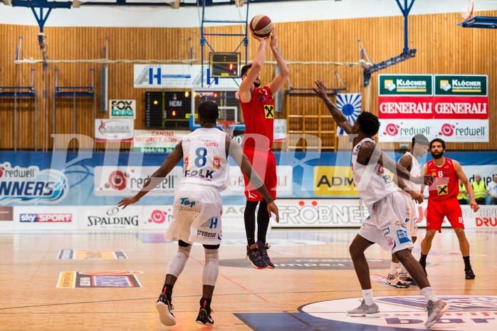 Basketball, ABL 2016/17, Playoff HF Spiel 1, Oberwart Gunners, WBC Wels, Davor Lamesic (7)