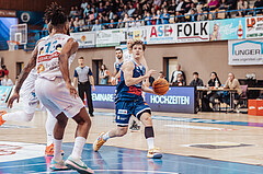 Basketball, Basketball Superliga 2023/24 , Qualifikationsrunde 4, Oberwart Gunners, BBC Nord Dragonz, Valentin Pasterk (6)