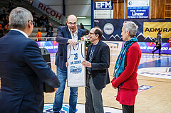 Basketball, Admiral Basketball Superliga 2019/20, Grunddurchgang 16.Runde, Oberwart Gunners, Klosterneuburg Dukes, Ehrung Dr. Ziegner