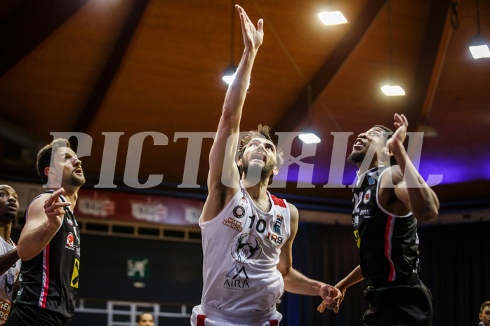 Basketball, bet-at-home Basketball Superliga 2020/21, Grunddurchgang 17.Runde, BC Vienna, Flyers Wels, Anton Shoutvin (10)