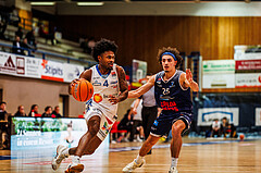 Basketball, win2day Basketball Superliga 2024/25, Grunddurchgang Runde 19, Oberwart Gunners, BBC Nord Dragonz, Caleb Fields (4)
