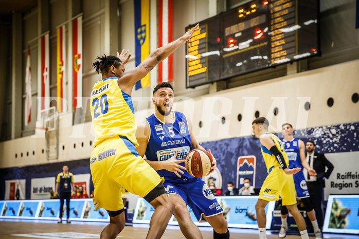 Basketball, bet-at-home Basketball Superliga 2019/20, Viertelfinale 2. Spiel, SKN St. Pölten Basketball, Oberwart Gunners, Ignas Fiodorovas (5)