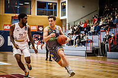 Basketball, bet-at-home Basketball Superliga 2021/22, Grunddurchgang18.Runde, Traiskirchen Lions, Klosterneuburg Dukes, Valentin Bauer (14)