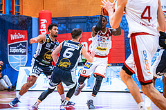 Basketball, Win2Day Superliga 2022/23, Grunddurchgang 18.Runde, Arkadia Traiskirchen Lions, OCS Swans Gmunden, Davon Clare (0)