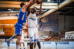 Basketball, bet-at-home Basketball Superliga 2020/21, Halbfinale Spiel 2, Oberwart Gunners, Gmunden Swans, Quincy Diggs (13)