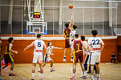 Basketball, Basketball Zweite Liga 2024/25, Grunddurchgang 20.Runde, Vienna Timberwolves, Traiskirchen Lions NexGen, Obinna Ndukwe (2), Ivor Kuresevic (44)