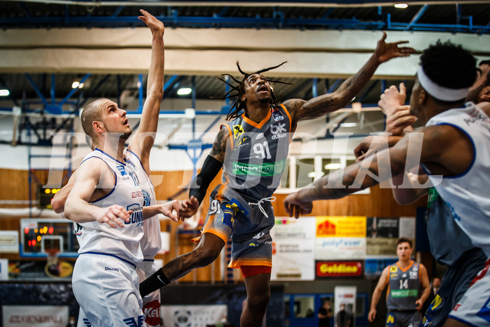 Basketball, bet-at-home Basketball Superliga 2021/22, Grunddurchgang Runde 16, Oberwart Gunners, Klosterneuburg Dukes, Daniel Waldin-Mullings (91)