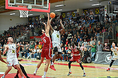 Basketball, Superliga 2024/25, Grunddurchgang 5.Runde, Flyers Wels vs. BC Vienna,
