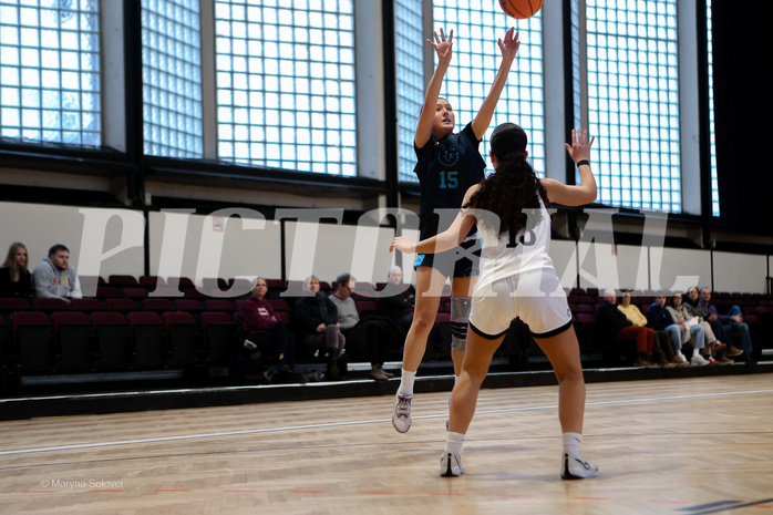 15.02.2025 Österreichischer Basketballverband 2024/25, SLWU19, Basket Flames UNION vs. Vienna Timberwolves