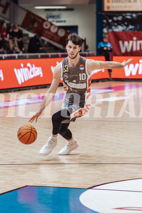 Basketball, Basketball Superliga 2023/24, Grunddurchgang 20.Runde, Oberwart Gunners, Klosterneuburg Dukes, Lennart Burgemeister (10)
