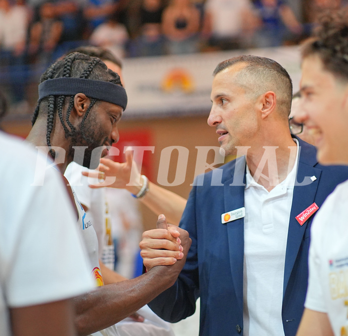 Basketball, Basketball Superliga 2024/25, Playoffs, Finale Spiel 1, Oberwart Gunners vs. BBC Nord Dragonz