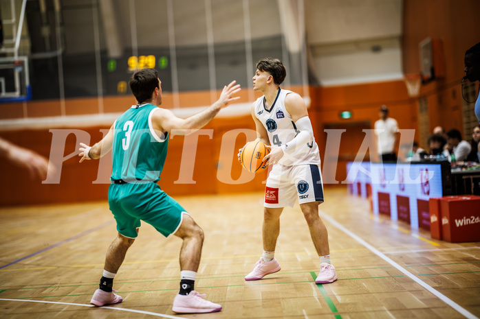 Basketball, Basketball Zweite Liga 2024/25, Grunddurchgang 14.Runde, Vienna Timberwolves, KOS Celovec, Felix Angerbauer (4)