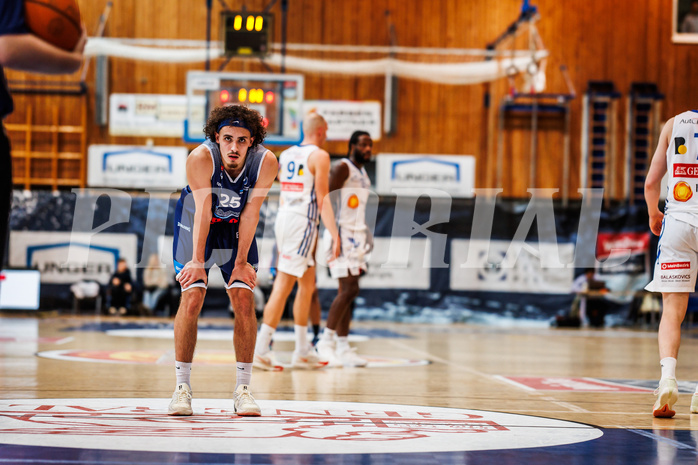 Basketball, win2day Basketball Superliga 2024/25, Grunddurchgang Runde 19, Oberwart Gunners, BBC Nord Dragonz, Lukas Hahn (25)