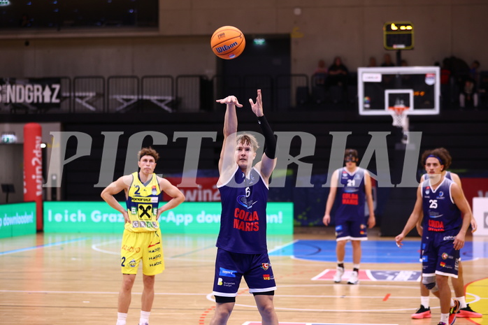 27.09.2024, Graz, Raiffeisen Sportpark Graz, Basketball Superliga 2024/25, Grunddurchgang, Runde 1, UBSC Raiffeisen Graz - COLDAMARIS BBC Nord Dragonz