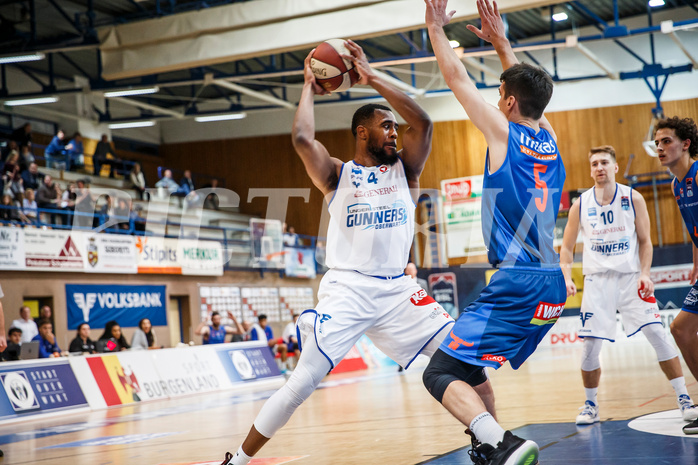 Basketball, Admiral Basketball Superliga 2019/20, Platzierungsrunde 1.Runde, Oberwart Gunners, Kapfenberg Bulls, Austin Williams (4)