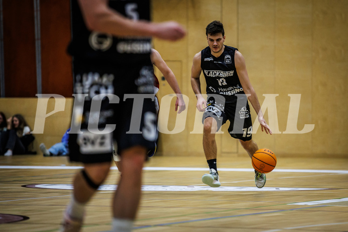 Basketball, Basketball Zweite Liga 2023/24, Grunddurchgang 13.Runde, Mistelbach Mustangs, Güssing Blackbirds, Jakob Ernst (19)