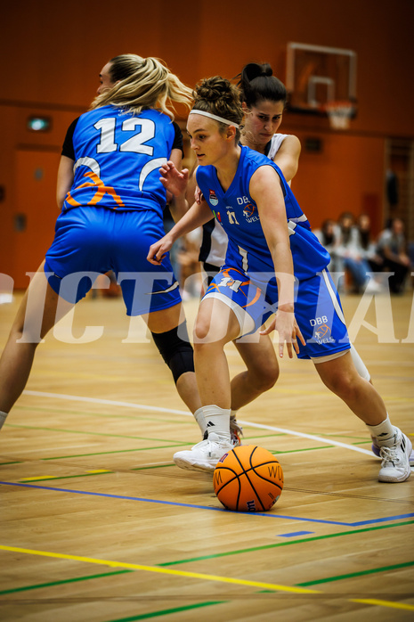 Basketball, Win2Day Basketball Damen Superliga 2023/24, Grunddurchgang 2.Runde, Vienna Timberwolves, DBB LZ OÖ, Valentina Mayrhofer (11)
