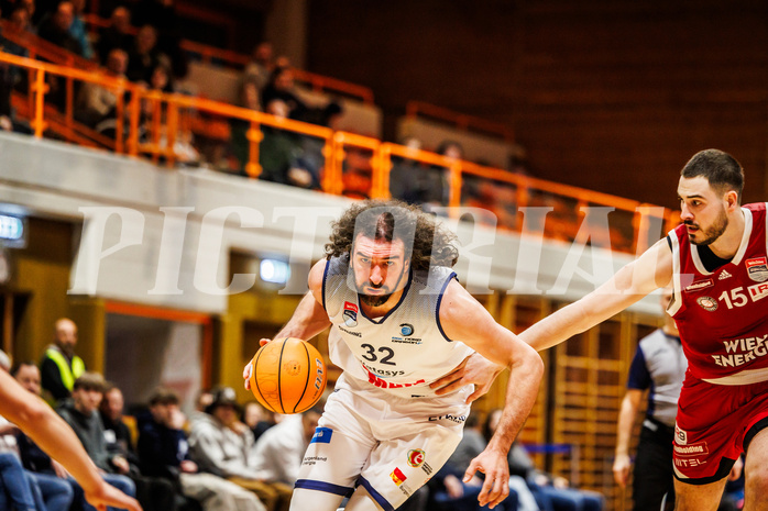 Basketball, win2day Basketball Superliga 2024/25, Grunddurchgang Runde 21, BBC Nord Dragonz, BC Vienna, Sead Hadzifejzovic (32)