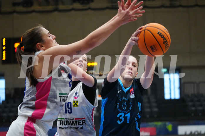 Basketball Damen Superliga 2023/24, Grunddurchgang, 14. Runde, UBSC Graz vs. Timberwolves


