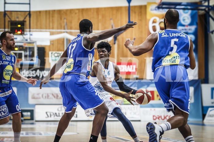 Basketball, ABL 2018/19, Playoff HF Spiel 2, Oberwart Gunners, Gmunden Swans, Dwane Miner (6) Basketball, ABL 2018/19, Playoff HF Spiel 2, Oberwart Gunners, Gmunden Swans, Dwane Miner (6)