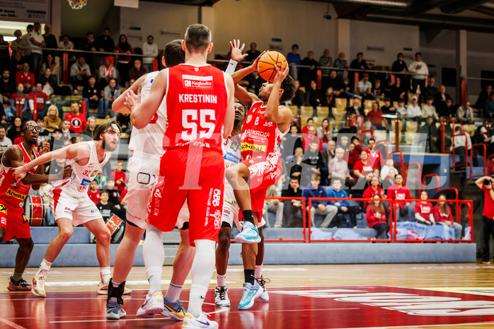 Basketball, win2day Basketball Superliga 2024/25, Grunddurchgang 17.Runde, SKN St. Pölten, Traiskirchen Lions, Obinna Anthony Ndukwe (2)